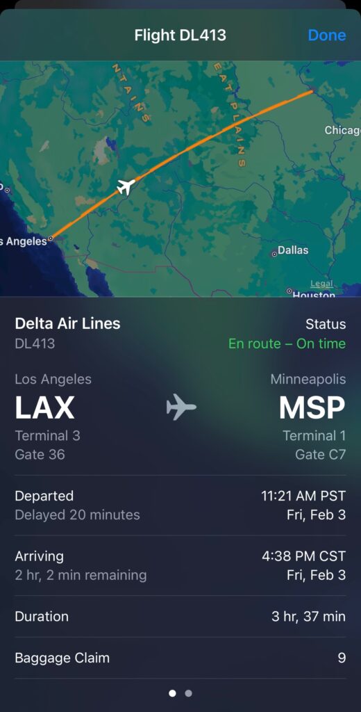 Flight tracking, iOS